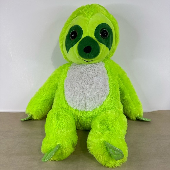 Toy Factory 17" Plush Neon Green Sloth - Picture 1 of 8